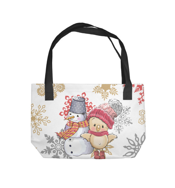 Пляжная сумка с изображением New Year цвета 