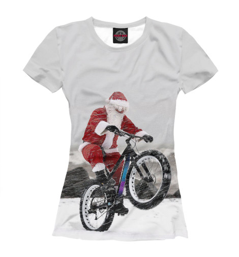

Футболки Print Bar, Белый, Дед Мороз и его БАЙК