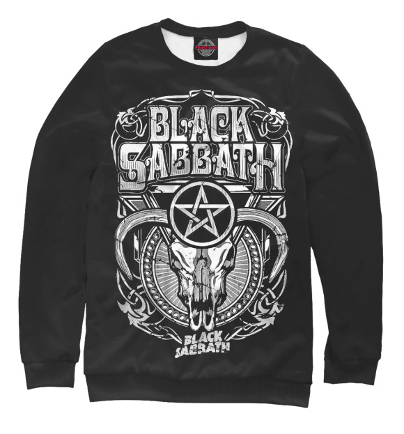 Свитшот для девочек с изображением Black Sabbath цвета Белый