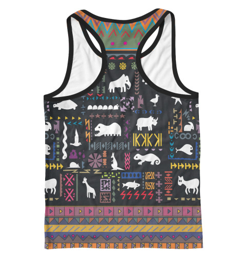 

Майки борцовки Print Bar, Белый, Африканский орнамент