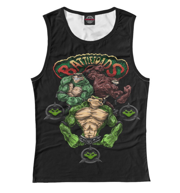 Майка для девочки с изображением Battletoads / Боевые жабы цвета Белый