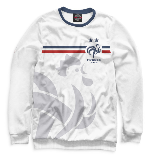 Свитшот для девочек с изображением Сборная Франции цвета Белый