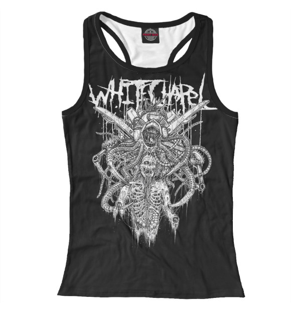 Женская майка-борцовка с изображением Whitechapel цвета Белый