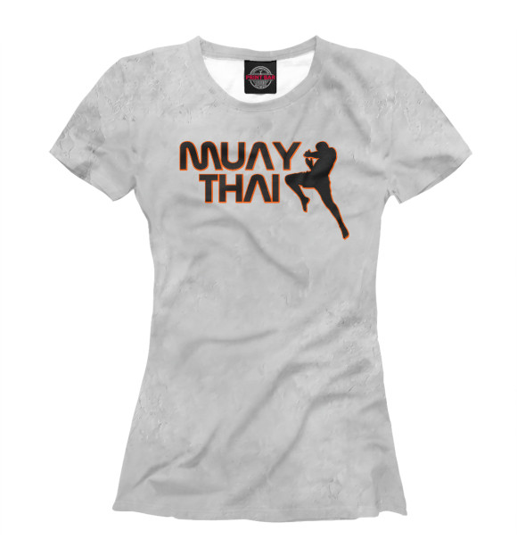 Женская футболка с изображением Muay Thai цвета Белый