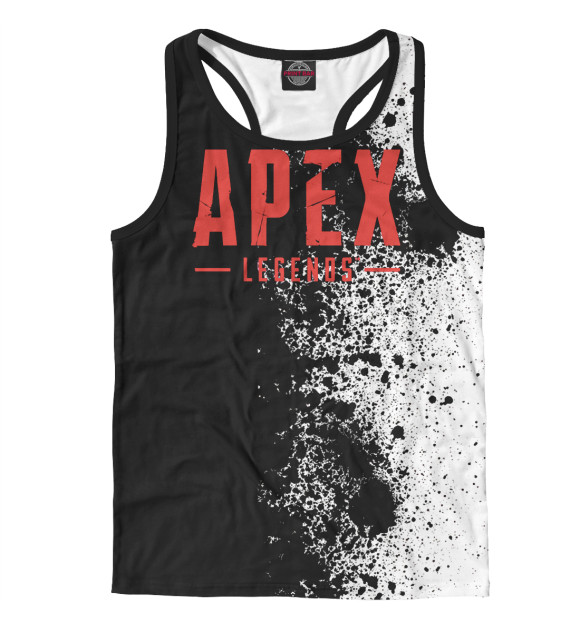Мужская майка-борцовка с притом Apex Legends Символ цвета Белый Мужская майка-борцовка с изображением Apex Legends Символ цвета Белый