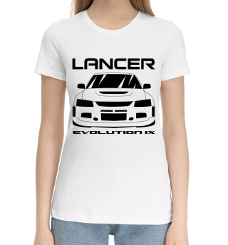 Женская хлопковая футболка lancer evolution IX