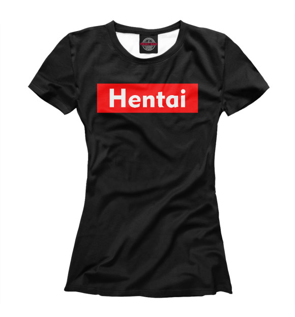 Женская футболка с изображением Hentai цвета Белый