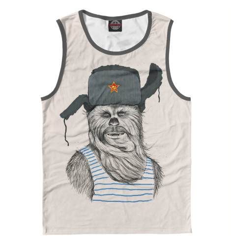 

Майки Print Bar, Белый, Снежный человек в ушанке