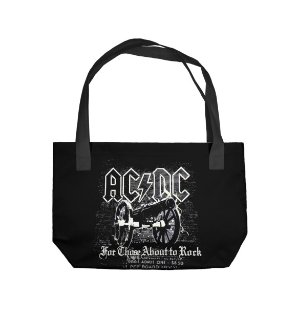 Пляжная сумка с изображением AC/DC цвета 
