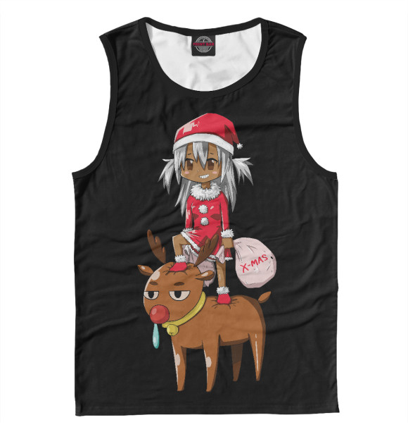 Майка для мальчика с изображением X-mas цвета Белый