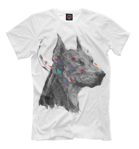 

Футболки Print Bar, Молочно-белый, Доберман