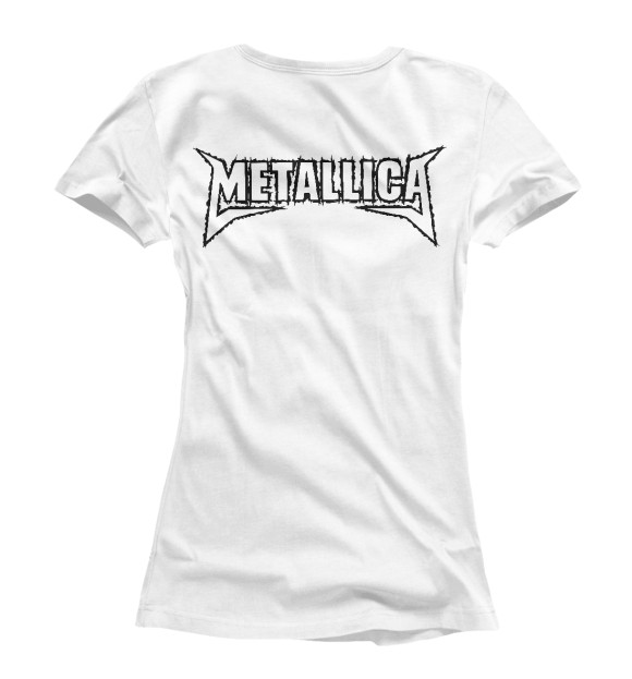 Футболка для девочек с изображением Metallica цвета Белый