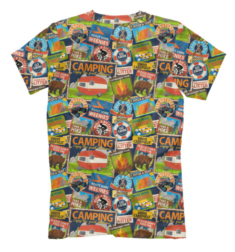 

Футболки Print Bar, Молочно-белый, Camping