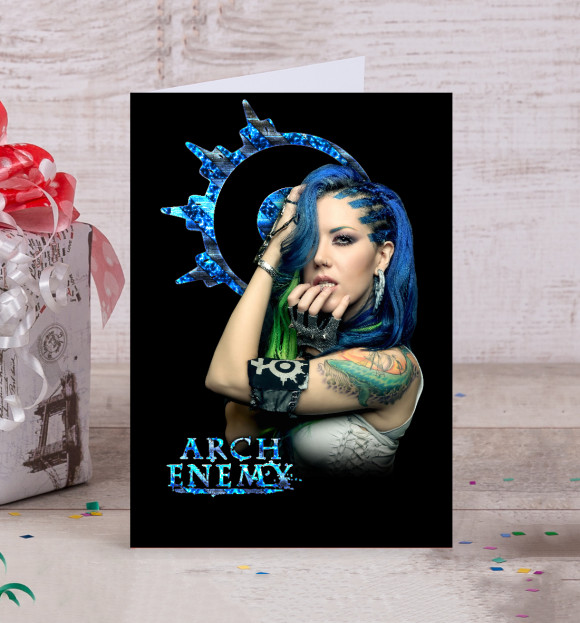 Открытка с притом Arch Enemy цвета Белый Открытка с изображением Arch Enemy цвета Белый