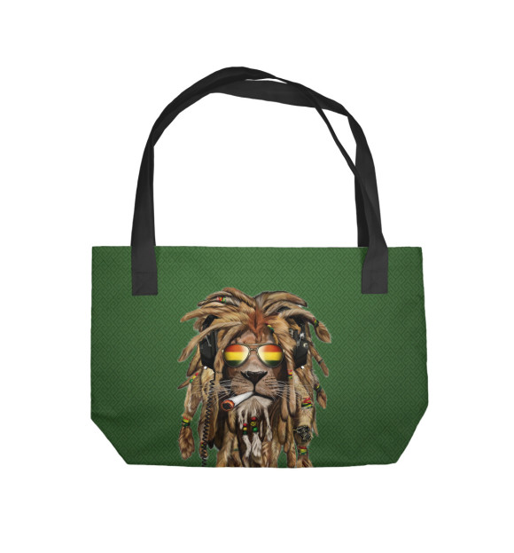 Пляжная сумка с изображением Раста-лев цвета 