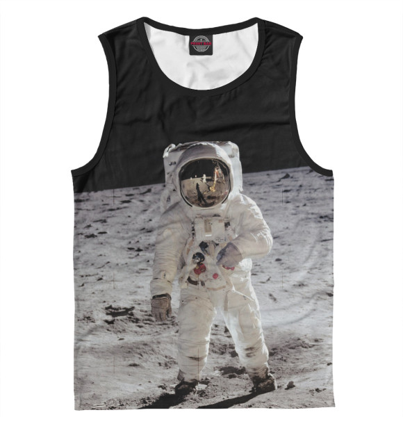 Мужская майка с изображением Астронавт цвета Белый