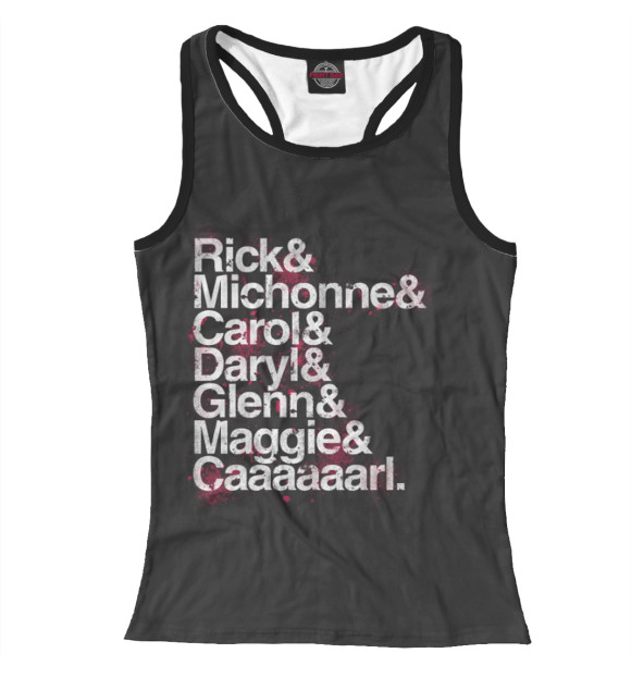 Женская майка-борцовка с изображением The Walking Dead цвета Белый