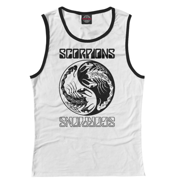 Майка для девочки с изображением Scorpions цвета Белый