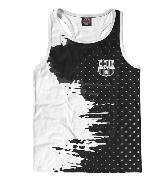 Мужская майка-борцовка с изображением Barcelona sport цвета Белый