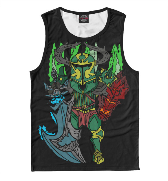 Мужская майка с изображением Фан арт Wraith King цвета Белый