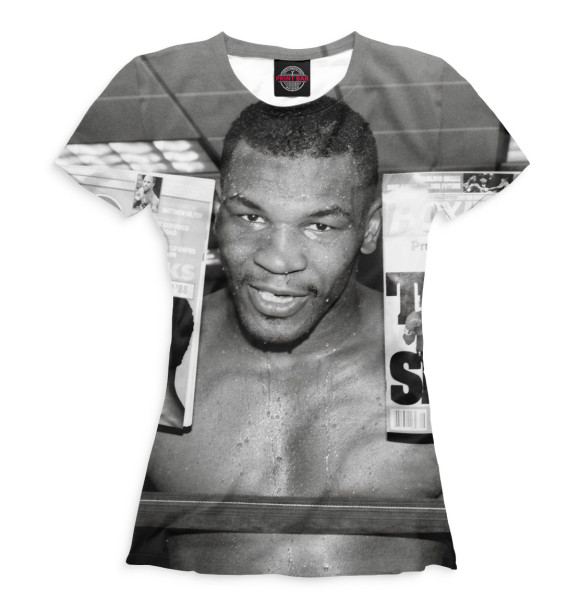 Футболка для девочек с изображением Майк Тайсон цвета Белый