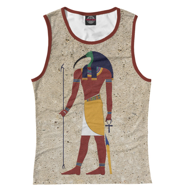 Майка для девочки с изображением Бог Тот. Египет. цвета Белый