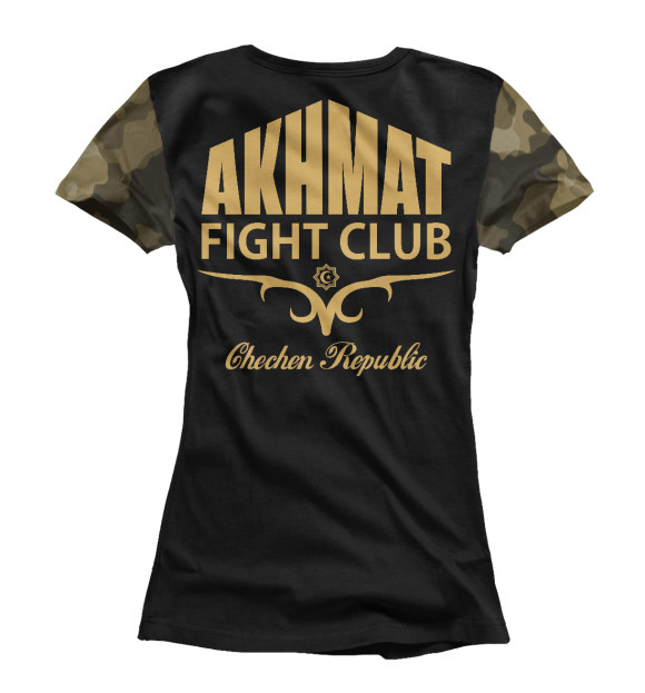 Женская футболка с изображением Akhmat Club цвета Белый