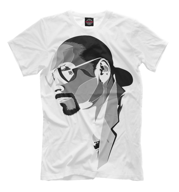 Мужская футболка с изображением Snoop Dogg цвета Молочно-белый