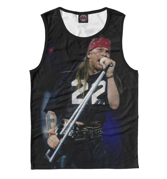Мужская майка с изображением Axl Rose цвета Белый