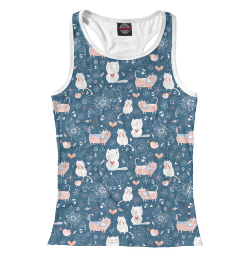 

Майки борцовки Print Bar, Белый, Забавные Коты