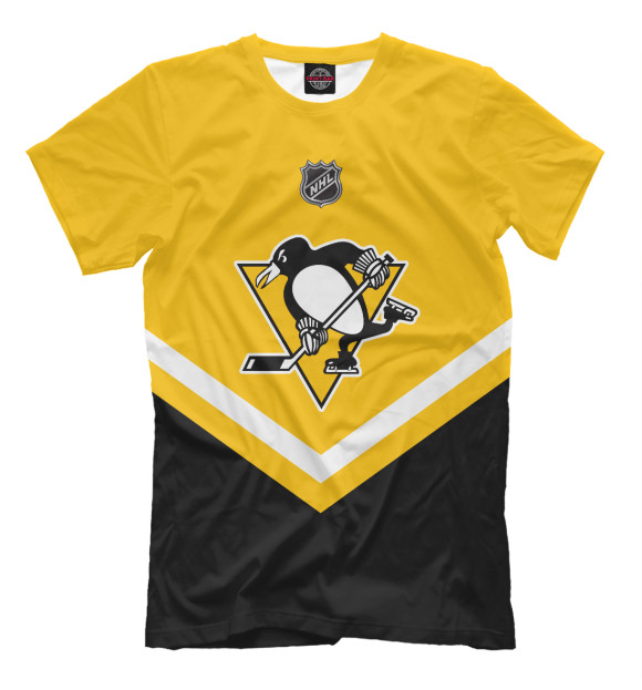 Мужская футболка с изображением Pittsburgh Penguins цвета Молочно-белый
