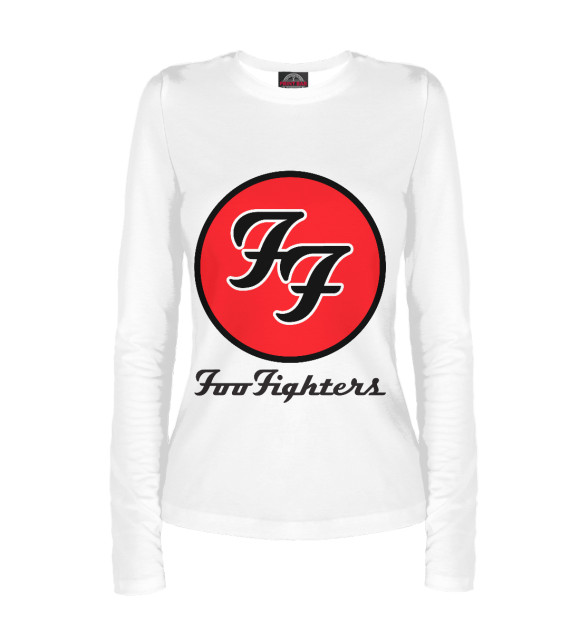 Женский лонгслив с изображением Foo Fighters цвета Белый