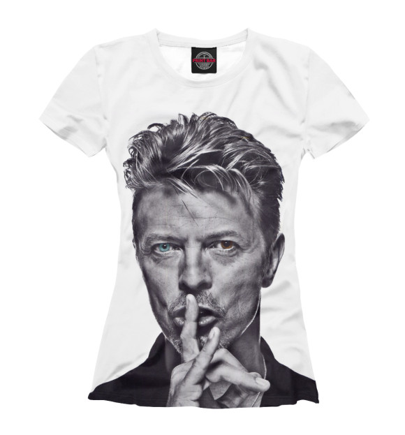 Футболка для девочек с изображением David Bowie цвета Белый
