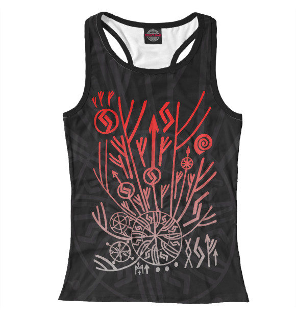 Женская майка-борцовка с изображением Приумножение богатства цвета Белый