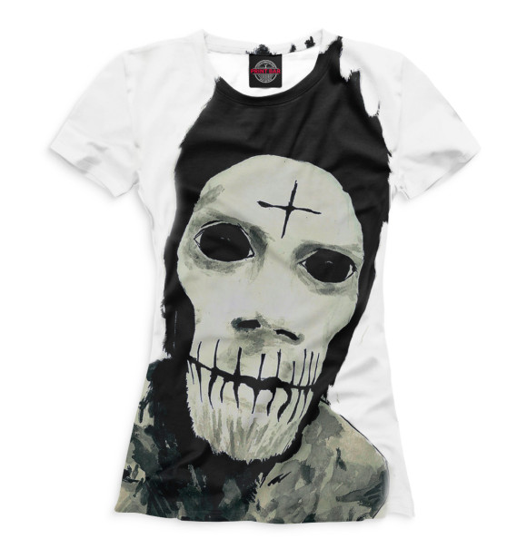 Футболка для девочек с изображением Wes Borland цвета Белый