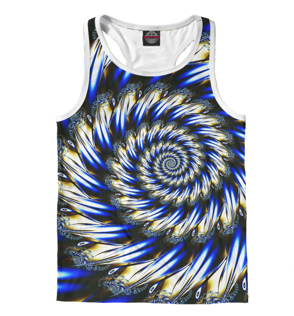 Мужская майка-борцовка с изображением Абстракция цвета Белый