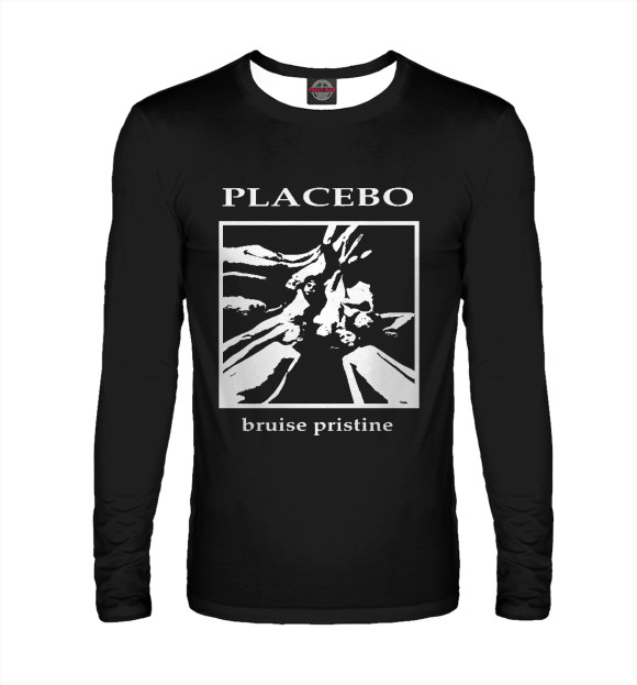 Мужской лонгслив с изображением Placebo цвета Белый
