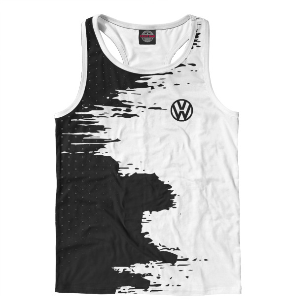 Мужская майка-борцовка с изображением VOLKSWAGEN sport цвета Белый