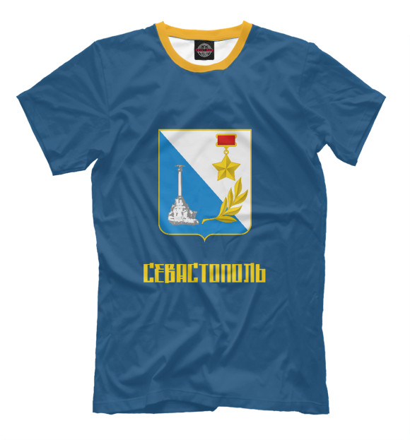 Мужская футболка с изображением Севастополь цвета Грязно-голубой