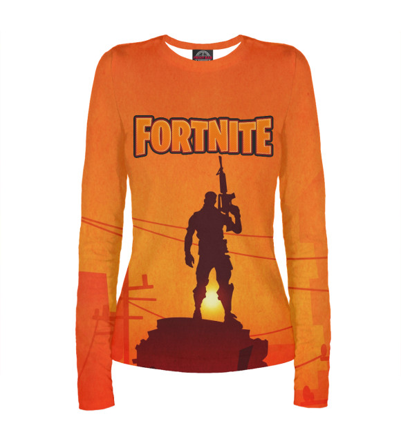 Женский лонгслив с изображением Fortnite цвета Белый
