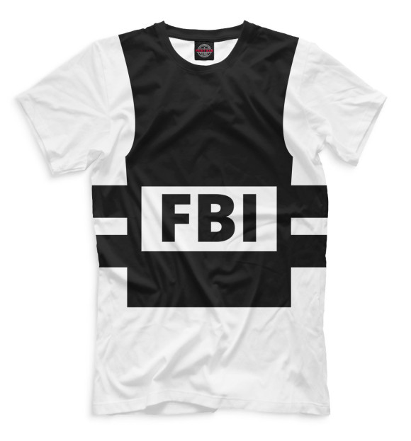 Мужская футболка с изображением FBI цвета Черный
