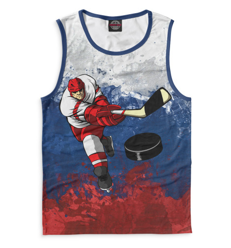 

Майки Print Bar, Белый, Хоккеист и триколор