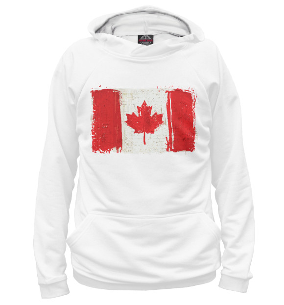 Мужское худи с изображением Канада цвета Белый