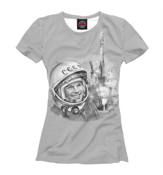 Женская футболка Юрий Гагарин Восток 1