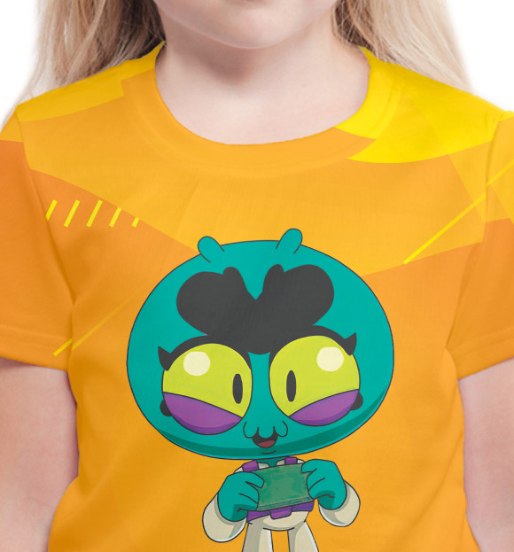 Футболка для девочек с изображением BrawlStars Eve Ева цвета Белый