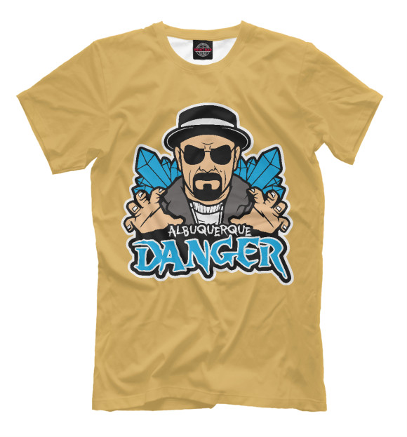 Мужская футболка с изображением Albuquerque Danger цвета Хаки