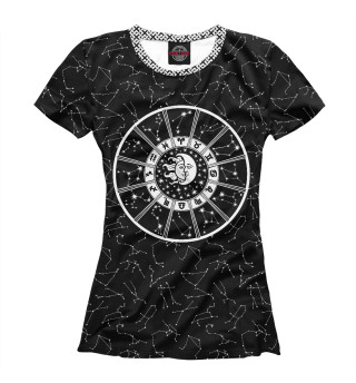 Женская футболка Созвездия знаков зодиака
