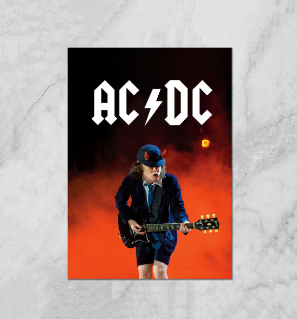 Плакат с изображением AC/DC цвета Белый