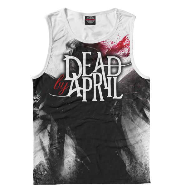 Мужская майка с притом Dead by April цвета Белый Мужская майка с изображением Dead by April цвета Белый