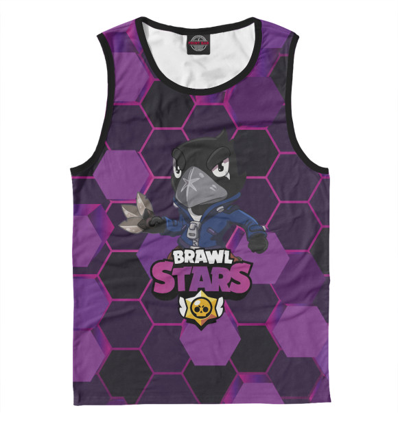Майка для мальчика с притом Crow (Brawl Stars) цвета Белый Майка для мальчика с изображением Crow (Brawl Stars) цвета Белый